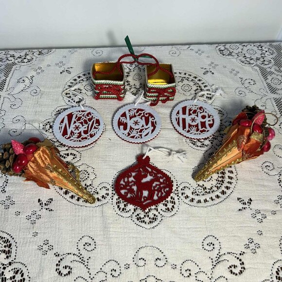 Hallmark felt cut out Christmas ornaments - plus others - Picture 1 of 10